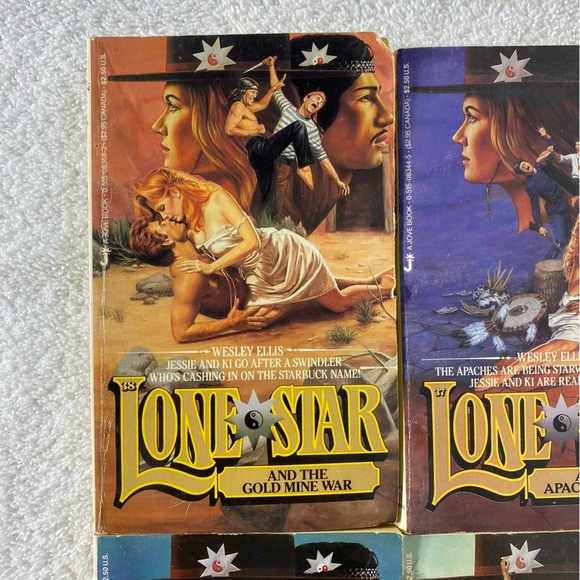 Vintage Lone Star Action Western Romance Novel x4 - Picture 2 of 15